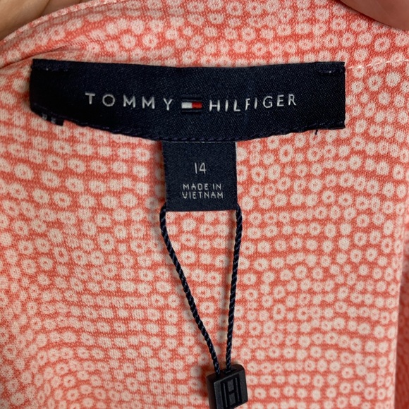 Tommy Hilfiger dress orange white size 14 new with tag - Picture 2 of 12